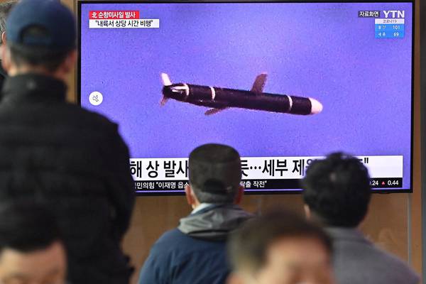 North Korea fires two missiles as US condemns flurry of tests