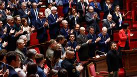 Zelenskiy likens Putin to Hitler in French parliament address