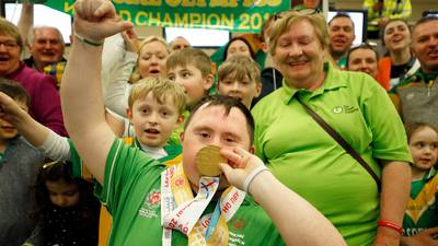 Gold rush at Dublin Airport on return of our Special Olympians