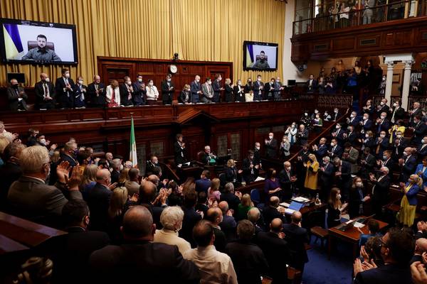 Miriam Lord: Zelenskiy skips the pleasantries as he addresses the Dáil
