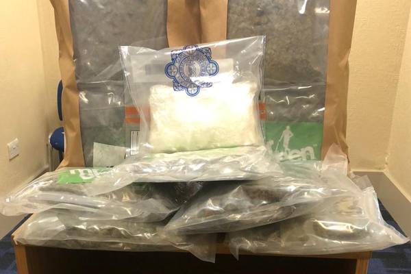 Man arrested as €494,000 worth of drugs and €22,450 in cash is seized in Kildare