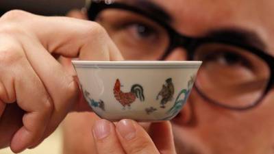Ming dynasty ‘chicken cup’ smashes records in €26m sale