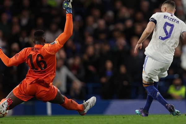 Karim Benzema’s hat-trick puts Real Madrid in box seat against Chelsea