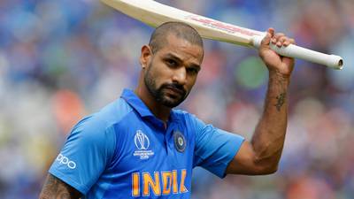 India’s Shikhar Dhawan out of remainder of World Cup
