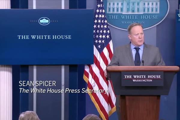 Trump’s  tax cuts will not be a threat to  Ireland, says Sean Spicer