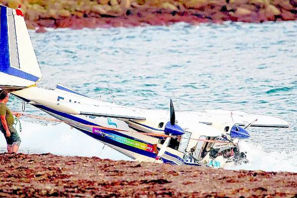 Four hospitalised after light aircraft crash lands on Co Wexford beach