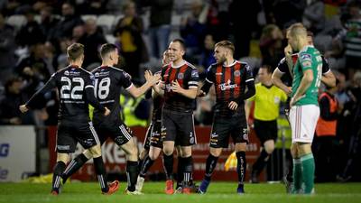 Bohemians close on Europa League as Dundalk suffer first domestic defeat since April