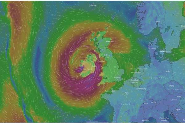 West coast to be hit by tail end of Hurricane Ophelia on Monday