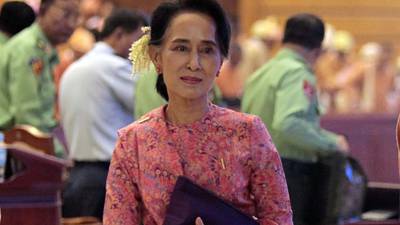 Aung San Suu Kyi takes her seat in Myanmar’s parliament