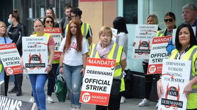 Former Debenhams workers call for action as they protest across Ireland