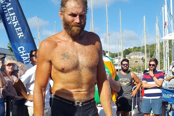 Solo rower Damian Browne has completed Atlantic Challenge race