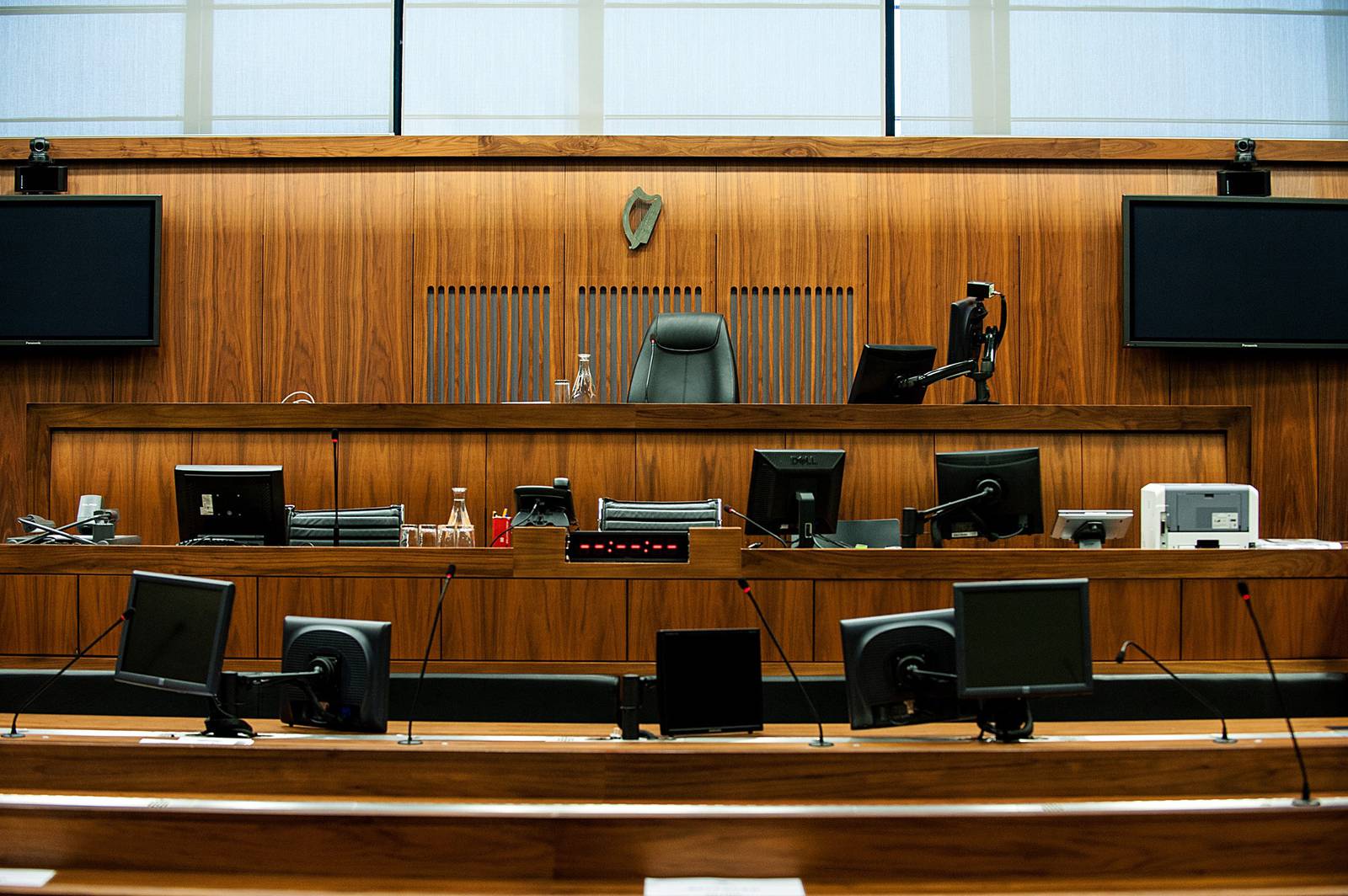 Pic shows: Court 13 at the CCJ in Dublin where the trial of Graham Dwyer who has pleaded NOT guilty to the murder Elaine O'Hara has opened, Thursday 22-01-2015.
Pic: Collins Courts.