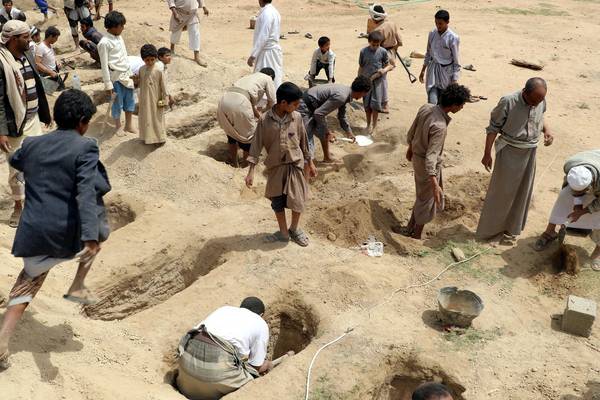 Investigation launched into Yemen air strike that killed 40 children