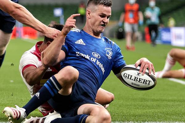 Johnny Sexton marks return to action with a try as Leinster see off Harlequins