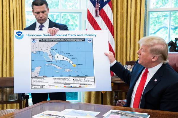 Trump shows ‘altered’ hurricane map after warning of threat to Alabama