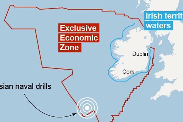 Russia moves naval exercises outside Ireland’s Exclusive Economic Zone