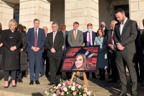 ‘An attack on all women’: North’s politicians hold vigil for Ashling Murphy