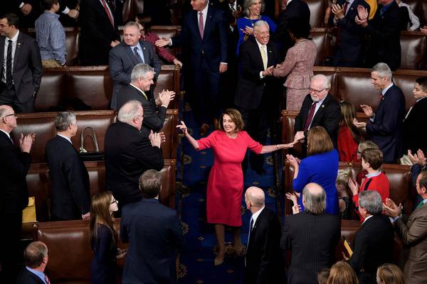 Pelosi rises to speaker, firing first shots in era of divided US government