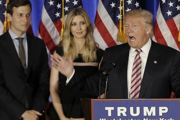 Trump set to make son-in-law Jared Kushner senior adviser