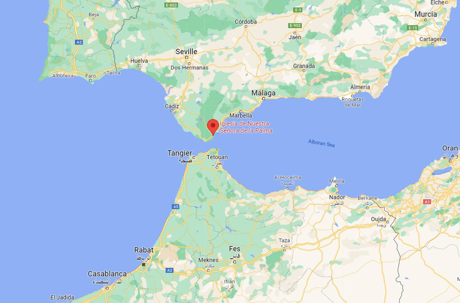 Algeciras southern spain church attack google street view
