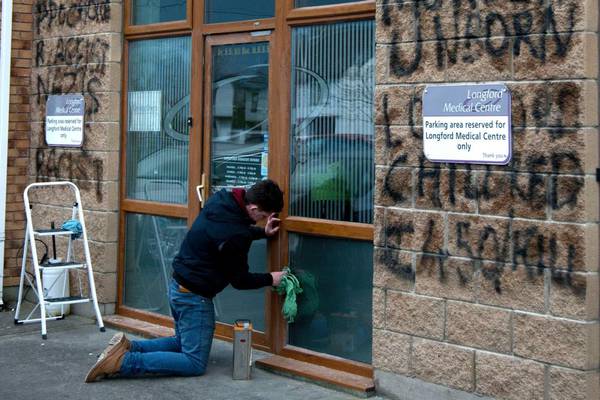 Gardaí examine CCTV over anti-abortion graffiti at GP surgery
