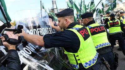 Dozens arrested as neo-Nazis and anti-fascists clash in Sweden