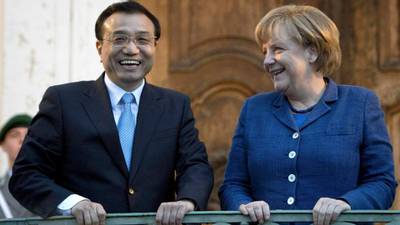 China and Germany pledge to work at defusing  EU-Sino trade tensions