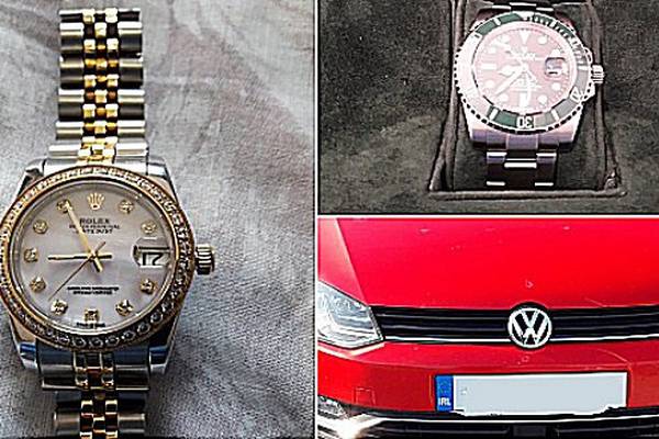 Criminal Assets Bureau seize watches and car in morning raid