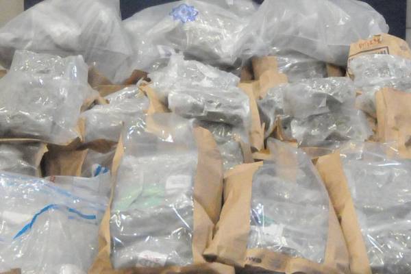 Two men arrested after drugs worth €8.2m seizure in Co Kildare