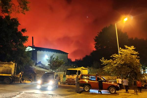Thousands flee in Greece as wildfires sweep through Mediterranean
