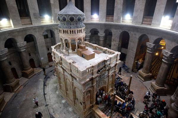 Restoration work completed on Jesus tomb site in Jerusalem