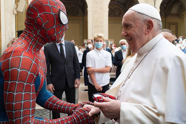 Who was the Spider-Man who met Pope Francis?