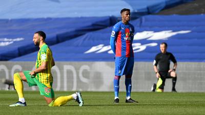 Wilfried Zaha makes a stand against racism before Palace win