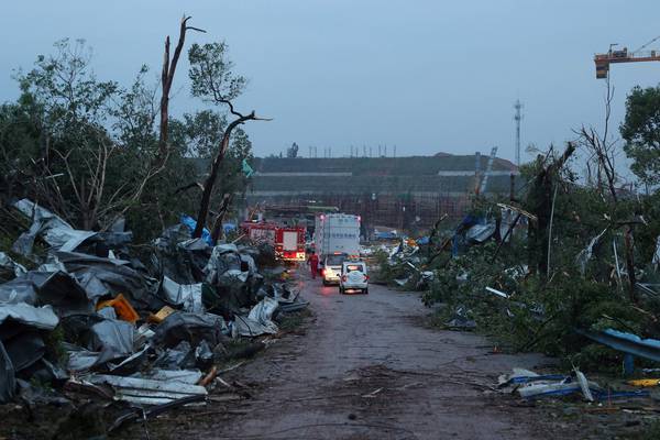 Tornadoes hit two Chinese provinces, killing 12, injuring hundreds