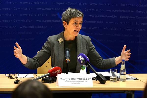Vestager says Ireland owed almost all the €13 billion of Apple back-taxes