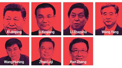 Meet the seven men at the apex of power in China