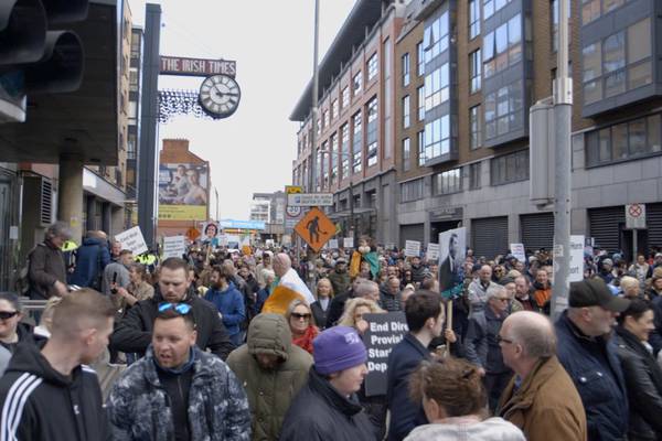 Thousands turn out in Dublin for latest asylum-seeker protest