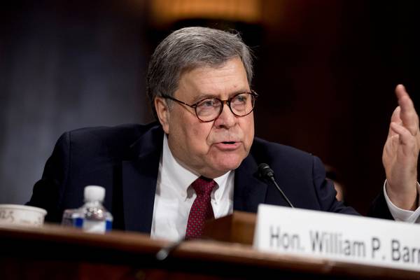 Barr says he will skip Thursday’s hearing on Mueller report