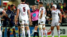 Ulster’s Matthew Rea banned for four weeks after red card against Connacht