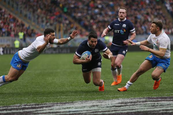 Greig Laidlaw’s late penalty helps cure Scotland’s travel sickness