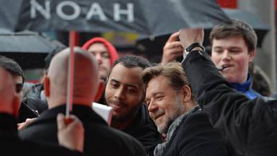 Russell Crowe greets floods of Dublin fans  for Noah premiere