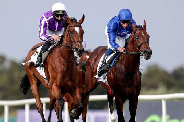 Mighty Magical turns over Ghaiyyath at Leopardstown