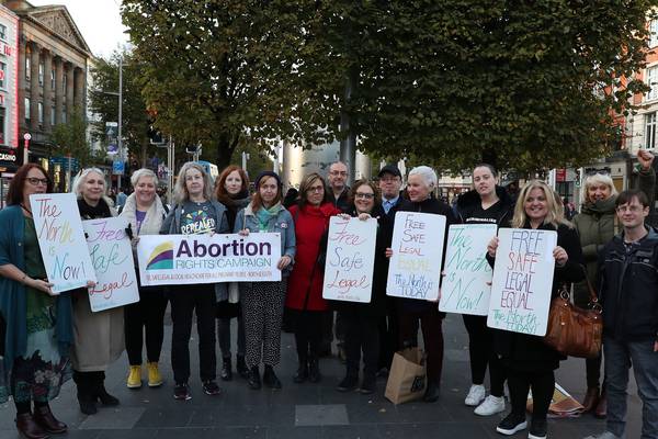 Dublin vigil marks decriminalisation of abortion in Northern Ireland