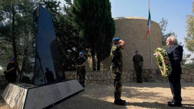 Higgins pays tribute to 47 peacekeepers   who died in Lebanon