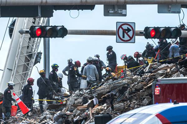Rescuers redouble efforts at collapsed Florida building, 150 still missing