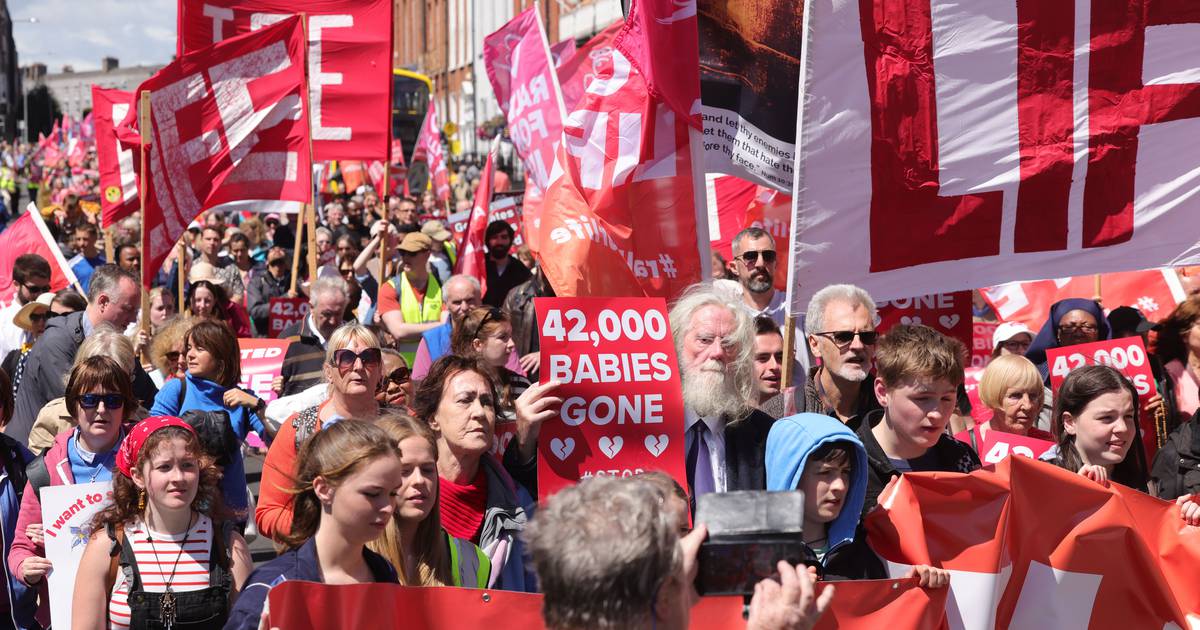 Anti-abortion rally in Dublin hears call for taskforce to address ‘soaring’ abortion numbers