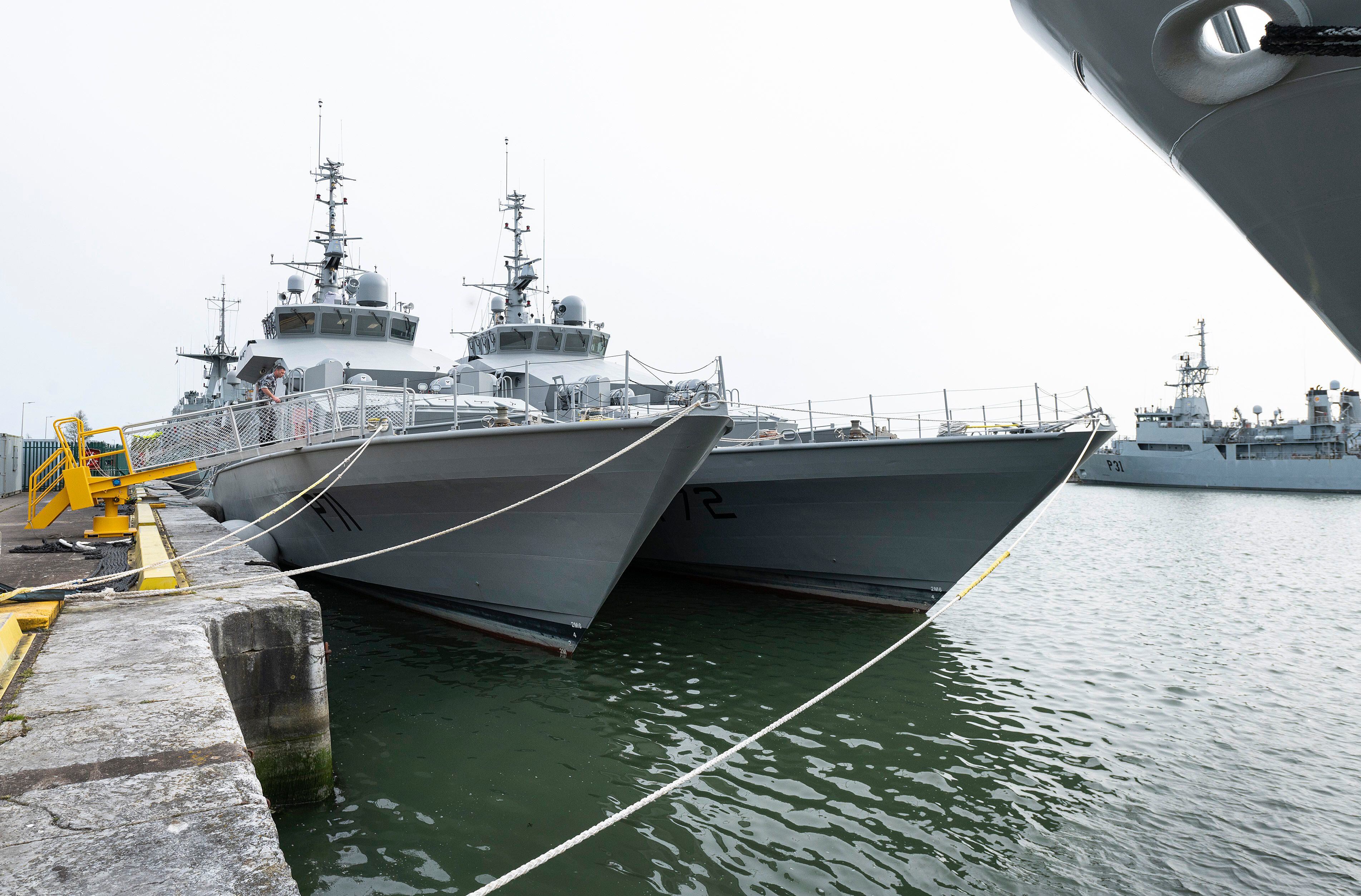 Naval Service's two inshore patrol vessels named LÉ Aoibhinn and the LÉ Gobnait – The Irish Times