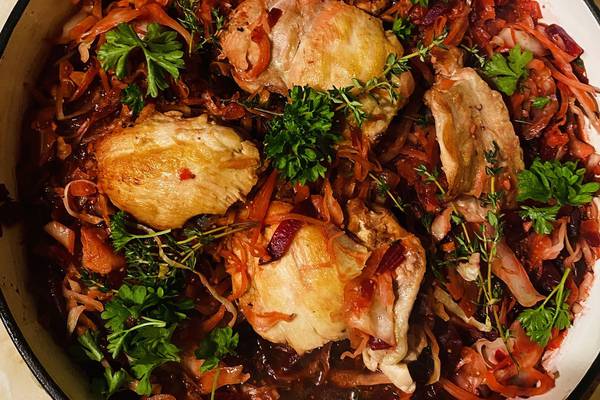 A comforting, one-pan chicken dinner, perfect after a long day