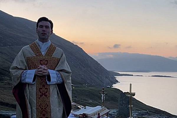 Easter Sunday Mass celebrated at penal laws era site on Achill Island