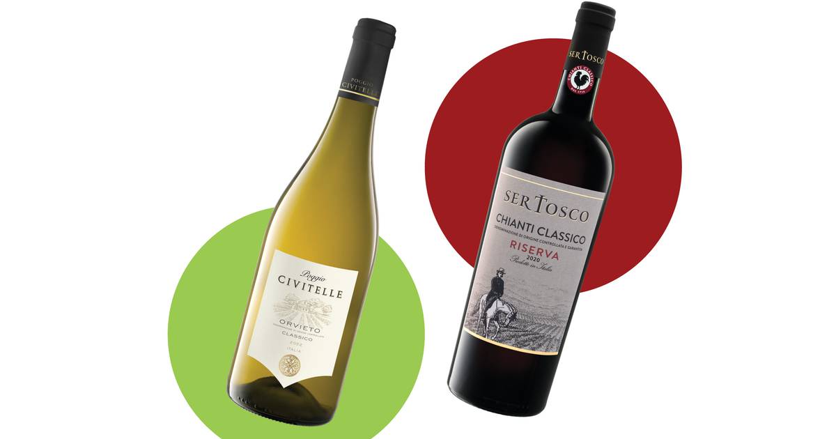 Two Italian wines at reduced prices to try — a classic Chianti and dry white